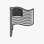 American flag pin image